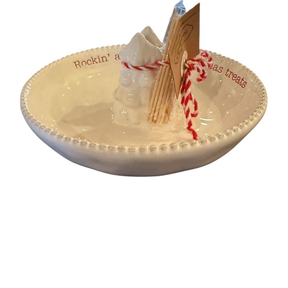 Mud Pie “Rockin’ Around The Christmas Treats” Toothpick Dish - Picture 2 of 6